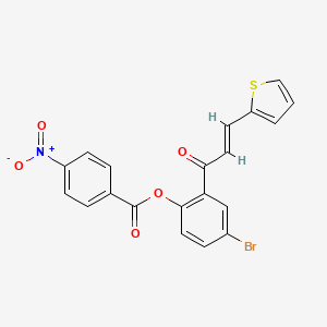 4-bromo-2-[3-(2-thienyl)acryloyl]phenyl 4-nitrobenzoate