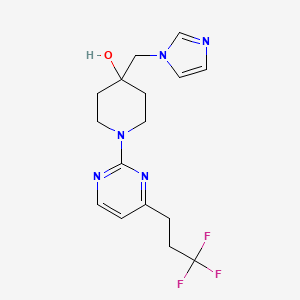 4-(1H-imidazol-1-ylmethyl)-1-[4-(3,3,3-trifluoropropyl)pyrimidin-2-yl]piperidin-4-ol