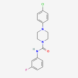 4-(4-chlorophenyl)-N-(3-fluorophenyl)piperazine-1-carboxamide