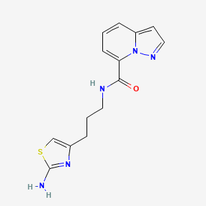 N-[3-(2-amino-1,3-thiazol-4-yl)propyl]pyrazolo[1,5-a]pyridine-7-carboxamide