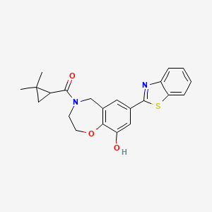 7-(1,3-benzothiazol-2-yl)-4-[(2,2-dimethylcyclopropyl)carbonyl]-2,3,4,5-tetrahydro-1,4-benzoxazepin-9-ol