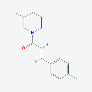 molecular formula C16H21NO B5473147 Piperidine,3-methyl-1-[3-(4-methylphenyl)-1-oxo-2-propenyl]-(9ci) 