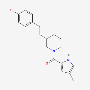 molecular formula C19H23FN2O B5473167 3-[2-(4-fluorophenyl)ethyl]-1-[(4-methyl-1H-pyrrol-2-yl)carbonyl]piperidine 