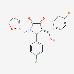 4-(4-bromobenzoyl)-5-(4-chlorophenyl)-1-(2-furylmethyl)-3-hydroxy-1,5-dihydro-2H-pyrrol-2-one