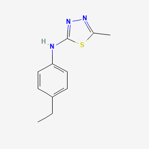 molecular formula C11H13N3S B5473276 N-(4-ethylphenyl)-5-methyl-1,3,4-thiadiazol-2-amine 