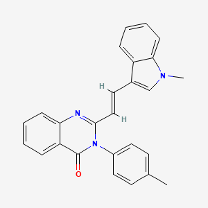 2-[(1E)-2-(1-METHYL-1H-INDOL-3-YL)ETHENYL]-3-(4-METHYLPHENYL)-3,4-DIHYDROQUINAZOLIN-4-ONE