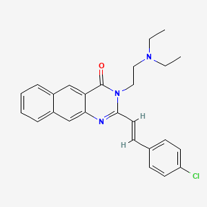 2-[(1E)-2-(4-CHLOROPHENYL)ETHENYL]-3-[2-(DIETHYLAMINO)ETHYL]-3H,4H-BENZO[G]QUINAZOLIN-4-ONE