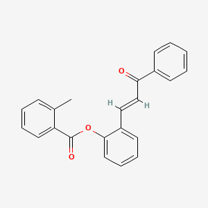 molecular formula C23H18O3 B5473328 2-(3-oxo-3-phenyl-1-propen-1-yl)phenyl 2-methylbenzoate 