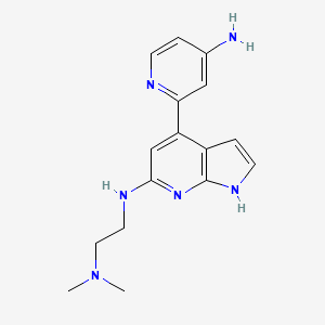 molecular formula C16H20N6 B5473375 N'-[4-(4-aminopyridin-2-yl)-1H-pyrrolo[2,3-b]pyridin-6-yl]-N,N-dimethylethane-1,2-diamine 