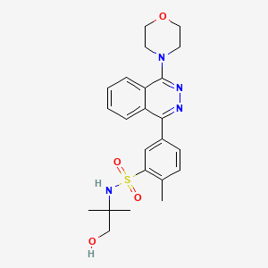 N-(2-hydroxy-1,1-dimethylethyl)-2-methyl-5-[4-(4-morpholinyl)-1-phthalazinyl]benzenesulfonamide