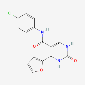 N-(4-chlorophenyl)-4-(2-furyl)-6-methyl-2-oxo-1,2,3,4-tetrahydro-5-pyrimidinecarboxamide