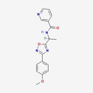 N-{1-[3-(4-methoxyphenyl)-1,2,4-oxadiazol-5-yl]ethyl}nicotinamide