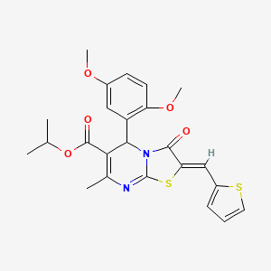 isopropyl 5-(2,5-dimethoxyphenyl)-7-methyl-3-oxo-2-(2-thienylmethylene)-2,3-dihydro-5H-[1,3]thiazolo[3,2-a]pyrimidine-6-carboxylate