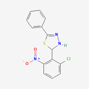 molecular formula C14H10ClN3O2S B5473436 2-(2-chloro-6-nitrophenyl)-5-phenyl-2,3-dihydro-1,3,4-thiadiazole 