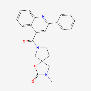 3-methyl-7-[(2-phenyl-4-quinolinyl)carbonyl]-1-oxa-3,7-diazaspiro[4.4]nonan-2-one