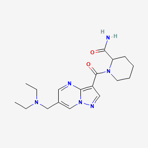 1-({6-[(diethylamino)methyl]pyrazolo[1,5-a]pyrimidin-3-yl}carbonyl)piperidine-2-carboxamide