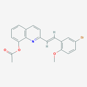 2-[(1E)-2-(5-BROMO-2-METHOXYPHENYL)ETHENYL]QUINOLIN-8-YL ACETATE