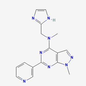 N-(1H-imidazol-2-ylmethyl)-N,1-dimethyl-6-(3-pyridinyl)-1H-pyrazolo[3,4-d]pyrimidin-4-amine