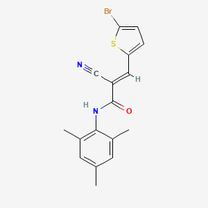 molecular formula C17H15BrN2OS B5473519 3-(5-bromo-2-thienyl)-2-cyano-N-mesitylacrylamide 