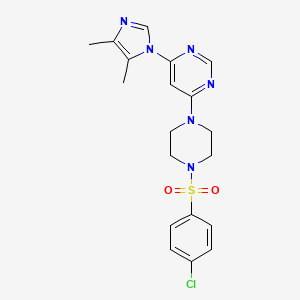 4-{4-[(4-chlorophenyl)sulfonyl]-1-piperazinyl}-6-(4,5-dimethyl-1H-imidazol-1-yl)pyrimidine