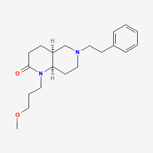 molecular formula C20H30N2O2 B5473547 (4aS*,8aR*)-1-(3-methoxypropyl)-6-(2-phenylethyl)octahydro-1,6-naphthyridin-2(1H)-one 