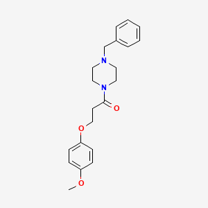 molecular formula C21H26N2O3 B5473560 1-(4-Benzylpiperazin-1-yl)-3-(4-methoxyphenoxy)propan-1-one 