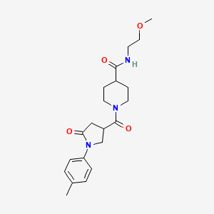 N-(2-methoxyethyl)-1-{[1-(4-methylphenyl)-5-oxopyrrolidin-3-yl]carbonyl}piperidine-4-carboxamide