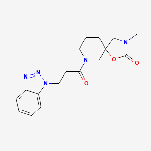 molecular formula C17H21N5O3 B5473595 7-[3-(1H-1,2,3-benzotriazol-1-yl)propanoyl]-3-methyl-1-oxa-3,7-diazaspiro[4.5]decan-2-one 