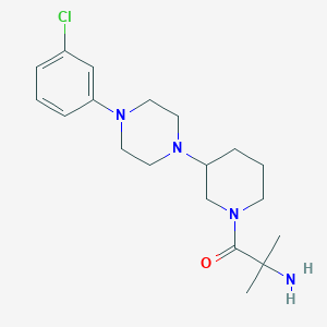 (2-{3-[4-(3-chlorophenyl)-1-piperazinyl]-1-piperidinyl}-1,1-dimethyl-2-oxoethyl)amine dihydrochloride