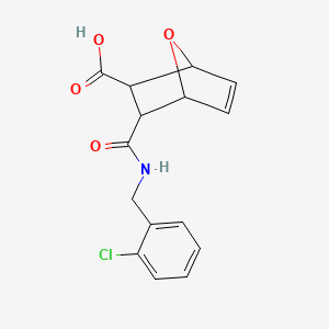 molecular formula C15H14ClNO4 B5473598 3-[(2-Chlorobenzyl)carbamoyl]-7-oxabicyclo[2.2.1]hept-5-ene-2-carboxylic acid 