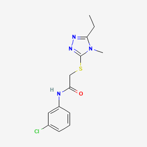 N-(3-chlorophenyl)-2-[(5-ethyl-4-methyl-4H-1,2,4-triazol-3-yl)sulfanyl]acetamide