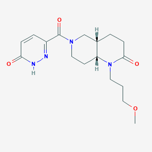 molecular formula C17H24N4O4 B5473633 (4aS*,8aR*)-1-(3-methoxypropyl)-6-[(6-oxo-1,6-dihydropyridazin-3-yl)carbonyl]octahydro-1,6-naphthyridin-2(1H)-one 