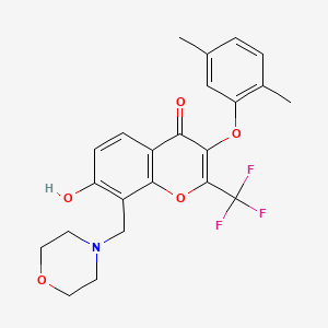 3-(2,5-DIMETHYLPHENOXY)-7-HYDROXY-8-[(MORPHOLIN-4-YL)METHYL]-2-(TRIFLUOROMETHYL)-4H-CHROMEN-4-ONE