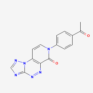 molecular formula C15H10N6O2 B5473654 7-(4-acetylphenyl)pyrido[4,3-e][1,2,4]triazolo[5,1-c][1,2,4]triazin-6(7H)-one 