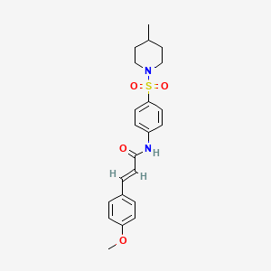 3-(4-methoxyphenyl)-N-{4-[(4-methyl-1-piperidinyl)sulfonyl]phenyl}acrylamide