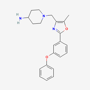 molecular formula C22H25N3O2 B5473659 1-{[5-methyl-2-(3-phenoxyphenyl)-1,3-oxazol-4-yl]methyl}-4-piperidinamine dihydrochloride 