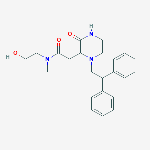 2-[1-(2,2-diphenylethyl)-3-oxo-2-piperazinyl]-N-(2-hydroxyethyl)-N-methylacetamide