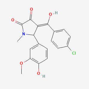 4-(4-chlorobenzoyl)-3-hydroxy-5-(4-hydroxy-3-methoxyphenyl)-1-methyl-1,5-dihydro-2H-pyrrol-2-one