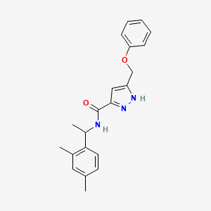 N-[1-(2,4-dimethylphenyl)ethyl]-5-(phenoxymethyl)-1H-pyrazole-3-carboxamide