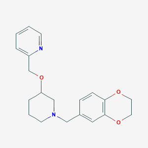 2-({[1-(2,3-dihydro-1,4-benzodioxin-6-ylmethyl)-3-piperidinyl]oxy}methyl)pyridine