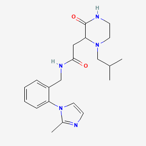 2-(1-isobutyl-3-oxo-2-piperazinyl)-N-[2-(2-methyl-1H-imidazol-1-yl)benzyl]acetamide