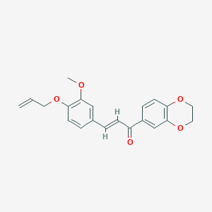 molecular formula C21H20O5 B5473723 3-[4-(allyloxy)-3-methoxyphenyl]-1-(2,3-dihydro-1,4-benzodioxin-6-yl)-2-propen-1-one 