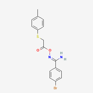 4-bromo-N'-({[(4-methylphenyl)thio]acetyl}oxy)benzenecarboximidamide