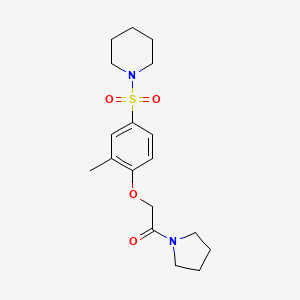 1-({3-methyl-4-[2-oxo-2-(1-pyrrolidinyl)ethoxy]phenyl}sulfonyl)piperidine