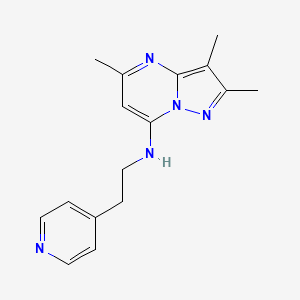 molecular formula C16H19N5 B5473819 2,3,5-trimethyl-N-[2-(4-pyridinyl)ethyl]pyrazolo[1,5-a]pyrimidin-7-amine 