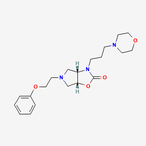 (3aS*,6aR*)-3-(3-morpholin-4-ylpropyl)-5-(2-phenoxyethyl)hexahydro-2H-pyrrolo[3,4-d][1,3]oxazol-2-one