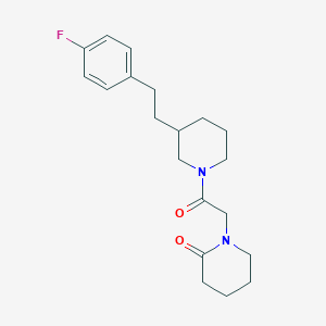 molecular formula C20H27FN2O2 B5473864 1-(2-{3-[2-(4-fluorophenyl)ethyl]-1-piperidinyl}-2-oxoethyl)-2-piperidinone 