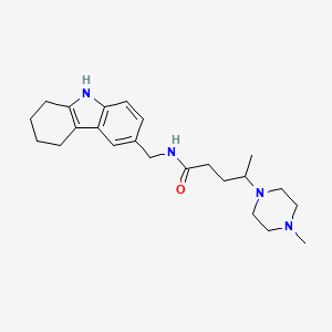 molecular formula C23H34N4O B5473899 4-(4-methylpiperazin-1-yl)-N-(2,3,4,9-tetrahydro-1H-carbazol-6-ylmethyl)pentanamide 