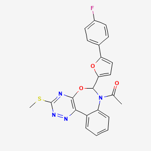 1-[6-[5-(4-Fluorophenyl)-2-furyl]-3-(methylsulfanyl)[1,2,4]triazino[5,6-D][3,1]benzoxazepin-7(6H)-YL]-1-ethanone