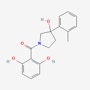 2-{[3-hydroxy-3-(2-methylphenyl)pyrrolidin-1-yl]carbonyl}benzene-1,3-diol